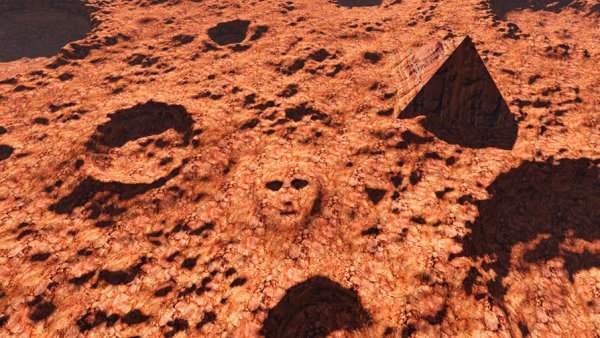 человеческое лицо на марсе