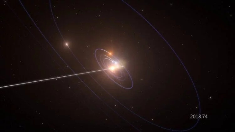 На изображении газовый гигант GJ 3512b. Планета находится за пределами зоны обитаемости — зоны, удаленной от звезды настолько, что там может формироваться жизнь