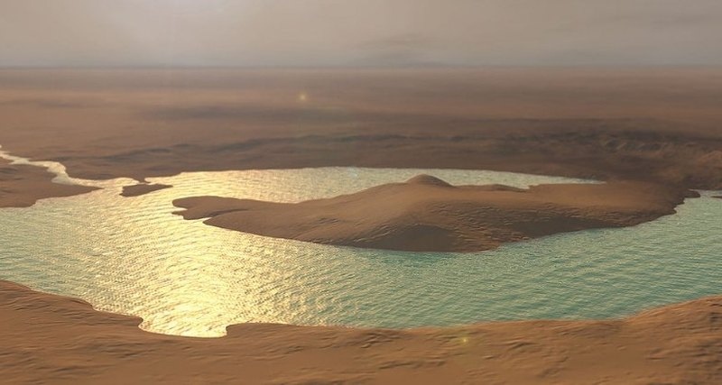 озеро на Марсе