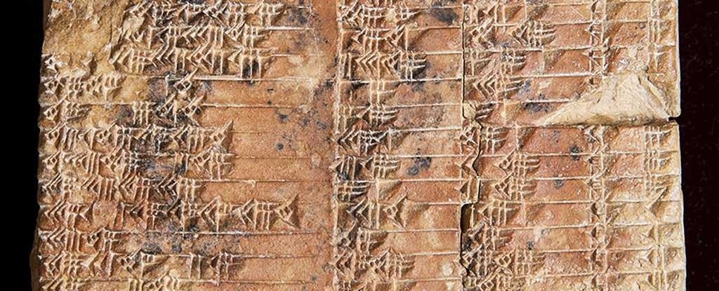 Древнейшая «тригонометрическая таблица»